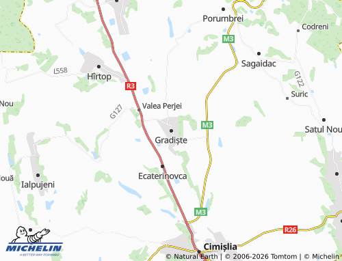 MICHELIN Gradiște map - ViaMichelin