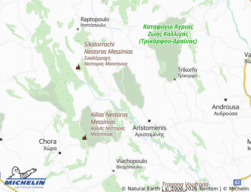 MICHELIN Platanovrysi map - ViaMichelin