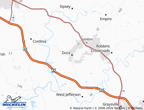 Carte MICHELIN Dora - ViaMichelin