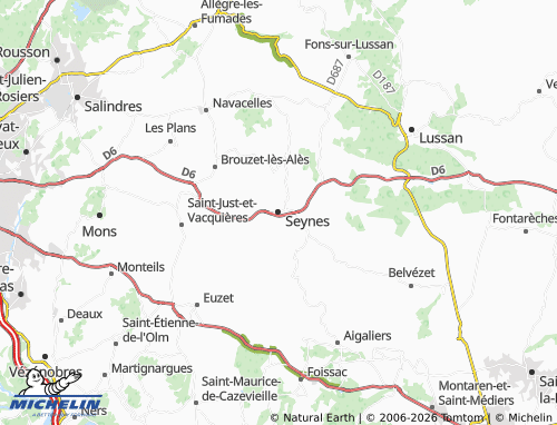 MICHELIN Seynes map - ViaMichelin