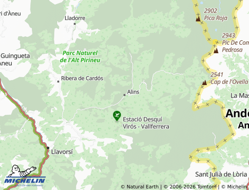Mapa MICHELIN Alins - ViaMichelin