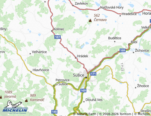 Mapa MICHELIN Hrádek - ViaMichelin