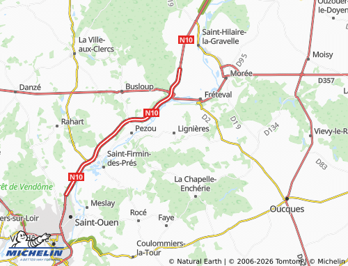 Carte MICHELIN Lignières - ViaMichelin