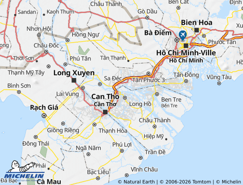 Carte MICHELIN Vinh Long - ViaMichelin
