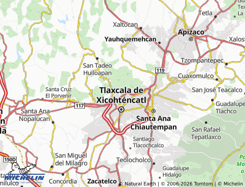 Mapa MICHELIN San Marcos Tepeticpac - ViaMichelin