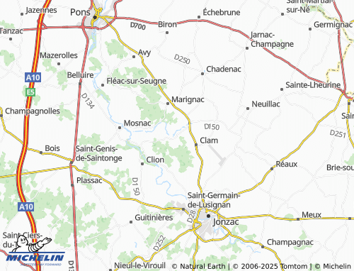 Carte MICHELIN Antignac - ViaMichelin