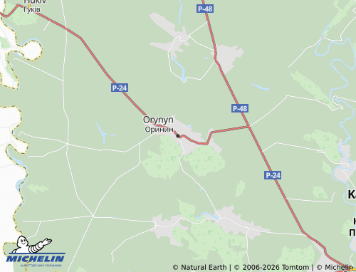 MICHELIN Orynyn map - ViaMichelin