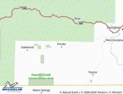Mapa MICHELIN Ponder - ViaMichelin