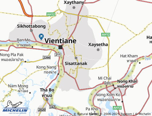 MICHELIN Sisattanak map - ViaMichelin