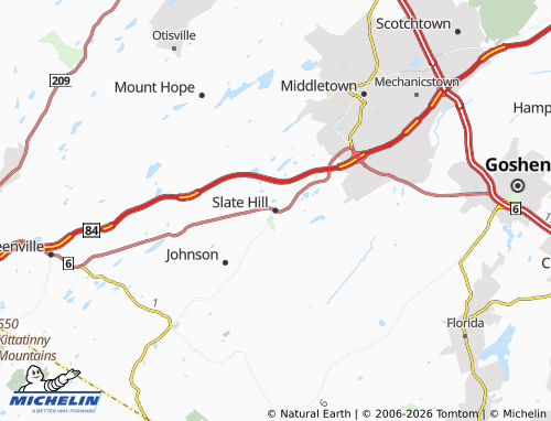 Mapa MICHELIN Slate Hill - ViaMichelin