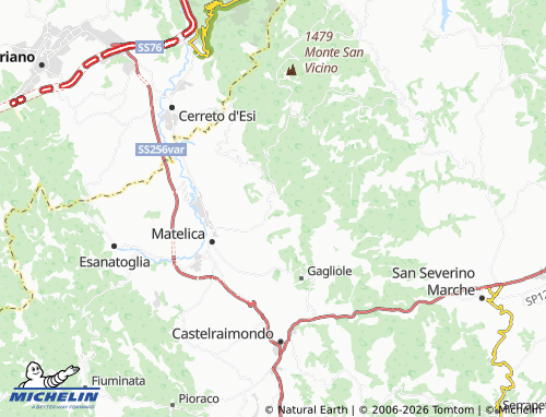 MICHELIN Braccano map - ViaMichelin