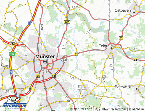 MICHELIN Werse map - ViaMichelin