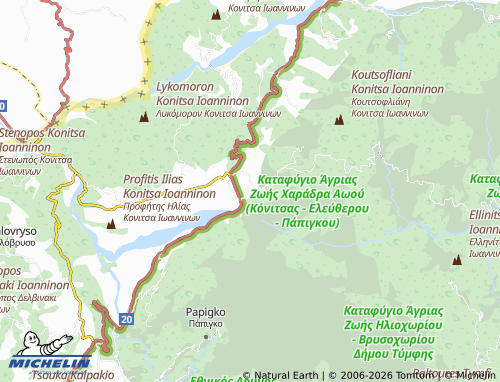 Mappa MICHELIN Konitsa - ViaMichelin