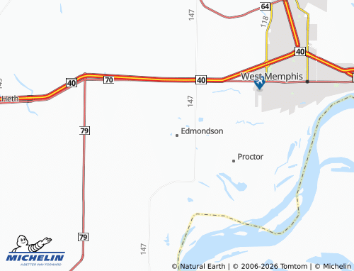 Mappa MICHELIN Edmondson - ViaMichelin