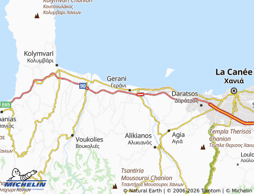 Carte MICHELIN Palaio Gerani - ViaMichelin