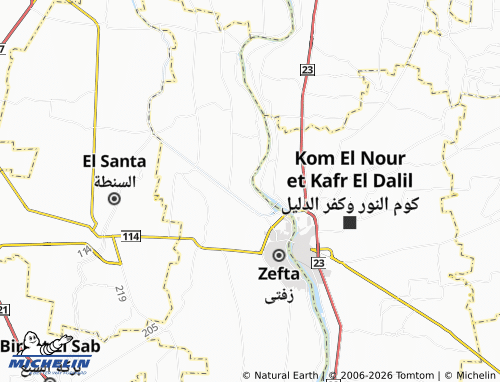 Mapa MICHELIN Kafr Hanout al-Qibli - ViaMichelin