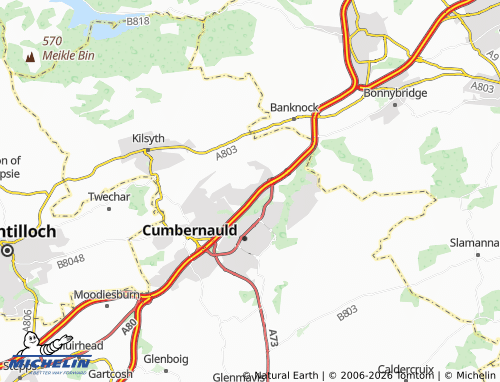 MICHELIN Cumbernauld Village map - ViaMichelin