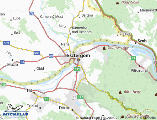 Kaart MICHELIN Esztergom - ViaMichelin