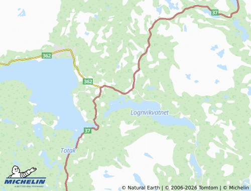 MICHELIN Lauvåsen map - ViaMichelin