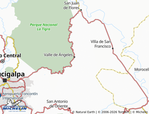 MICHELIN Valle de Ángeles map - ViaMichelin