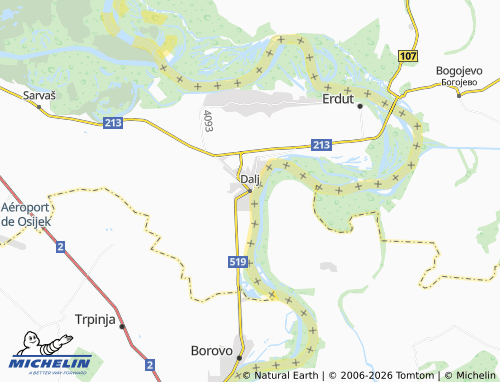 Mapa MICHELIN Dalj - ViaMichelin