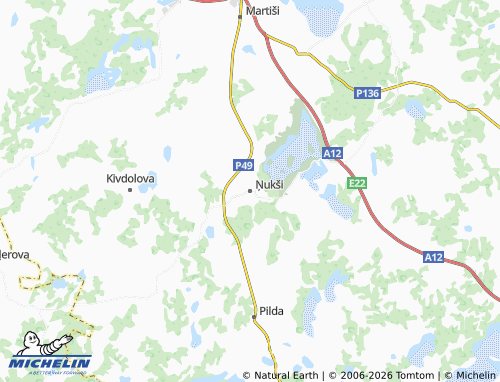 Mapa MICHELIN Ņukši - ViaMichelin