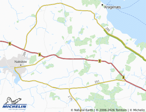 MICHELIN Vesterborg Småhuse map - ViaMichelin