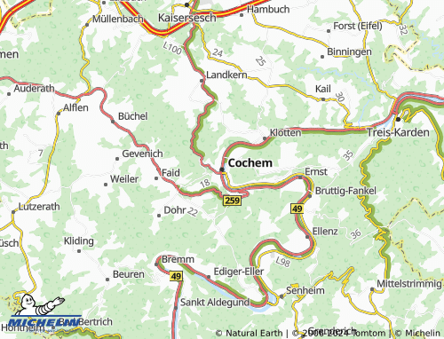 MICHELIN Cochem map - ViaMichelin