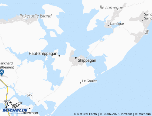 Carte MICHELIN Shippagan - ViaMichelin