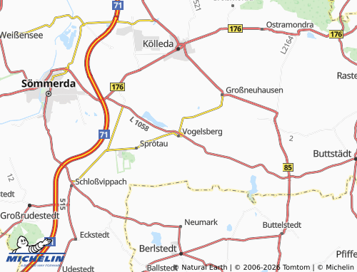 Mappa MICHELIN Vogelsberg - ViaMichelin