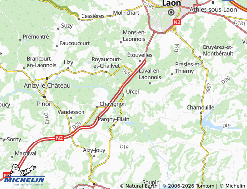 Mappa MICHELIN Urcel - ViaMichelin