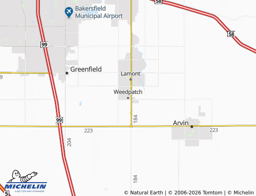 Mapa MICHELIN Weedpatch - ViaMichelin