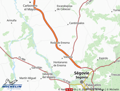 MICHELIN Roda de Eresma map - ViaMichelin