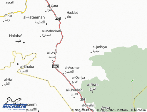 Carte MICHELIN al-Ya'aseeb - ViaMichelin