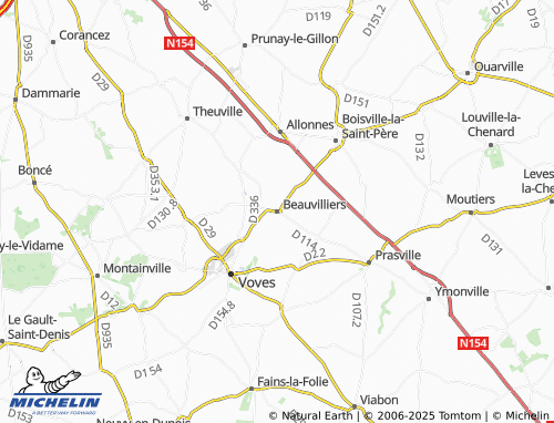 MICHELIN Beauvilliers map - ViaMichelin