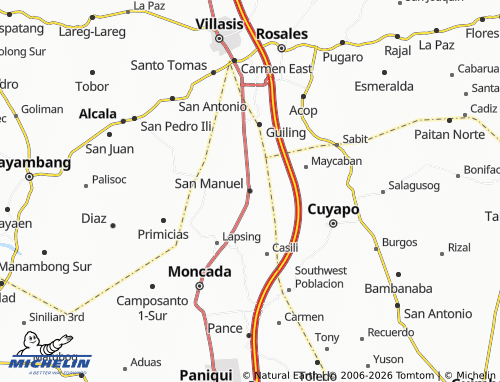 MICHELIN San Manuel map - ViaMichelin