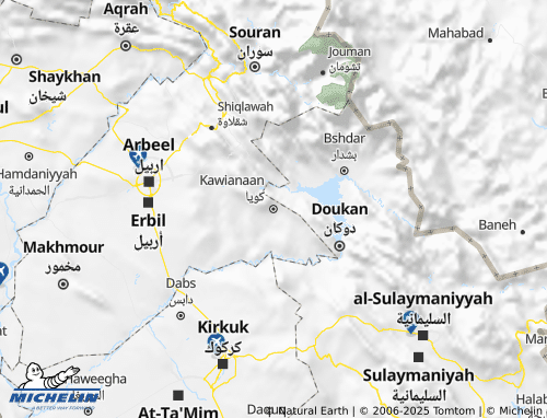 MICHELIN Koysinjaq map - ViaMichelin