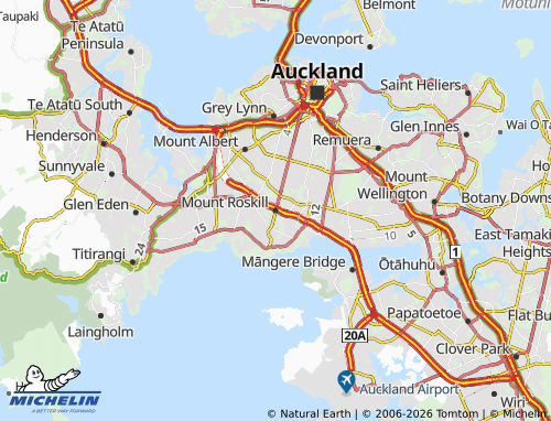 Mapa MICHELIN Mount Roskill - ViaMichelin