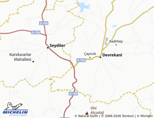 MICHELIN Balabanlar map - ViaMichelin