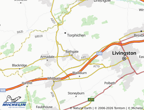 Mapa MICHELIN Bathgate - ViaMichelin