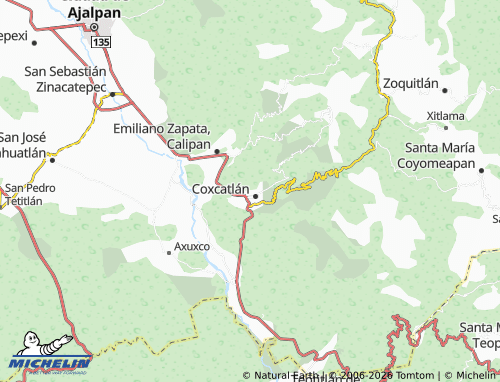 Mapa MICHELIN Coxcatlán Centro - ViaMichelin