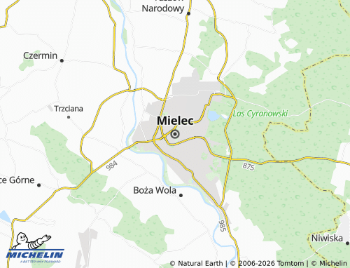 MICHELIN Mielec map - ViaMichelin