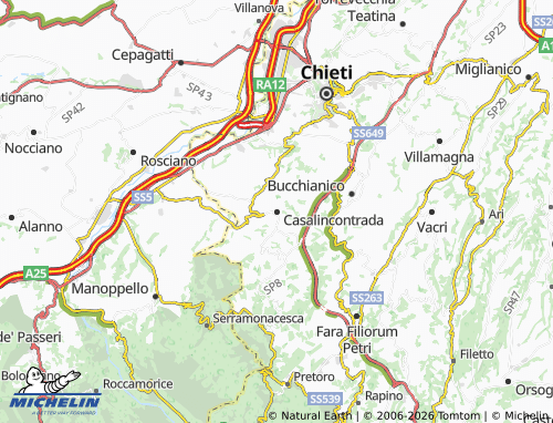 Mappa MICHELIN Casalincontrada - ViaMichelin