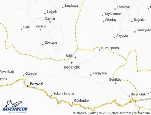 Mappa MICHELIN Gazi - ViaMichelin
