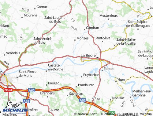 MICHELIN Gironde-sur-Dropt map - ViaMichelin