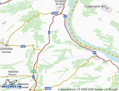 MICHELIN Gaytantsi map - ViaMichelin