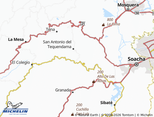 Kaart MICHELIN Colombia - ViaMichelin