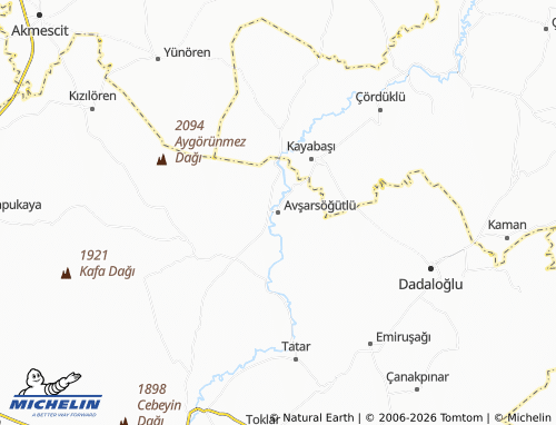 MICHELIN Avşarsöğütlü map - ViaMichelin