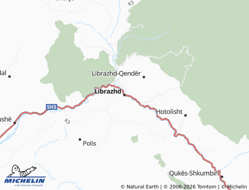 MICHELIN Librazhd map - ViaMichelin