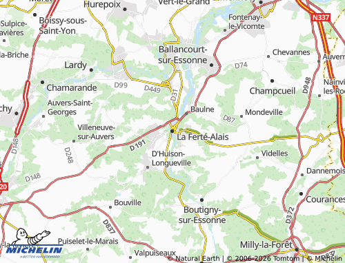 Mapa MICHELIN La Ferté-Alais - ViaMichelin